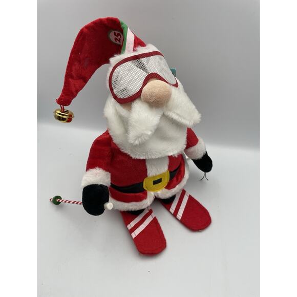 NWT Gemmy Dancing Santa Claus Skiing Animated Plush - Picture 1 of 9
